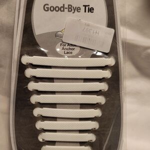 Good-Bye Tie White Elastic Shoelaces